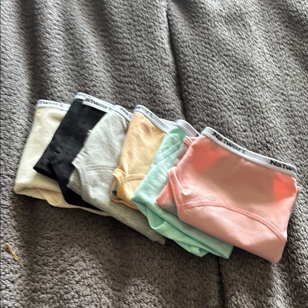 Period Underwear Set in Pink, Mint, Yellow, Gray, Black, and Cream